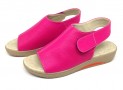 Sandal / Sepatu Wanita Wedges Heels 3 cm Pink Asli Kulit Sapi Garut