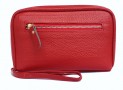 Dompet Wanita Model Satu Resleting Merah Asli Kulit Garut TR291